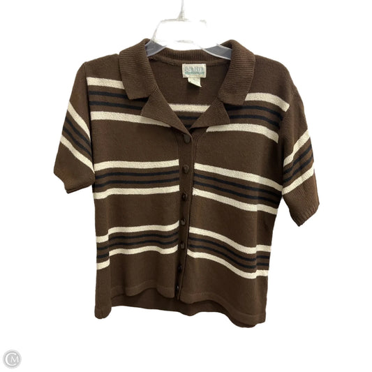 Top Short Sleeve By Van Heusen In Brown, Size: M