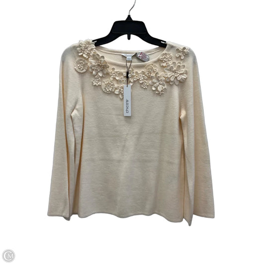 Sweater By Chicos In Cream, Size: S