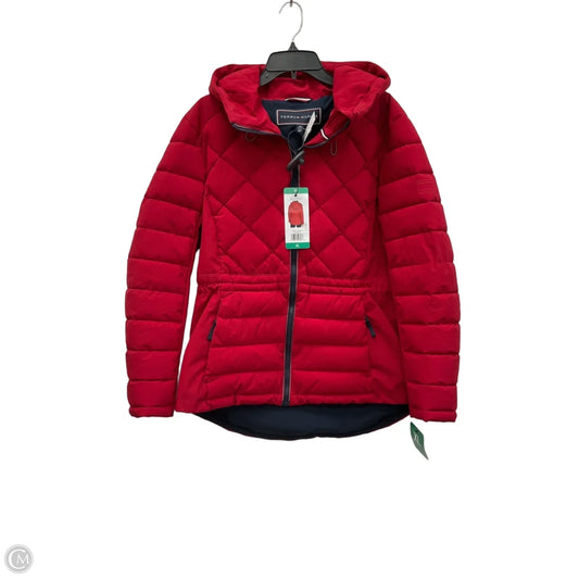 Jacket Puffer & Quilted By Tommy Hilfiger In Red, Size: Xl