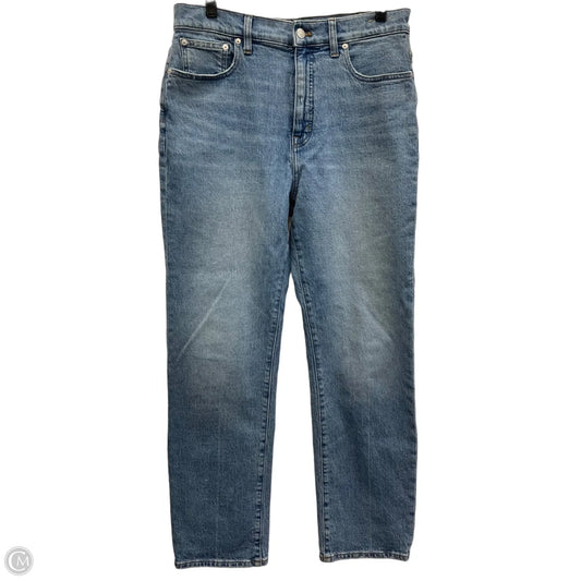 Jeans Straight By Madewell In Blue Denim, Size: 10