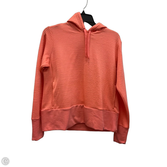 Athletic Sweatshirt Hoodie By Nike In Coral, Size: M