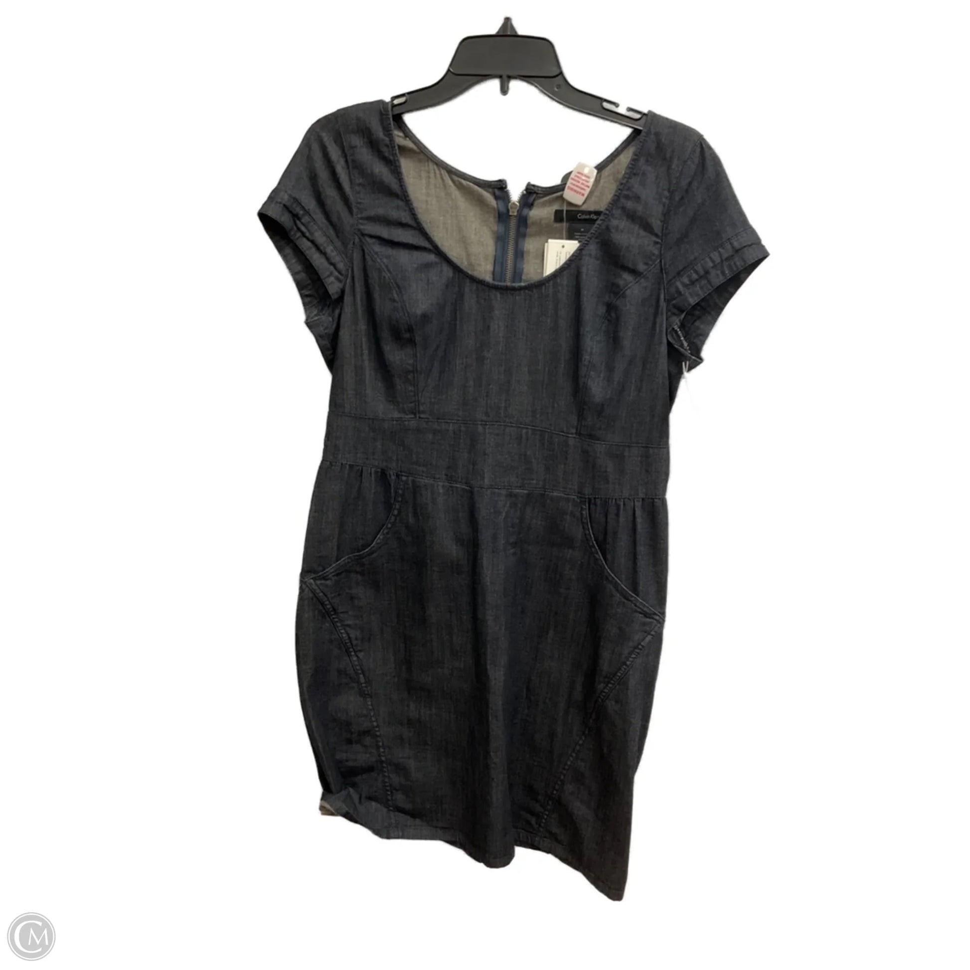 calvin klein blue and black dress Dress Casual Short By Calvin Klein In Blue Denim, Size: M – Clothes Mentor Perrysburg OH #125