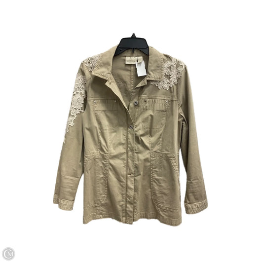 Jacket Other By Chicos In Tan & White, Size: M