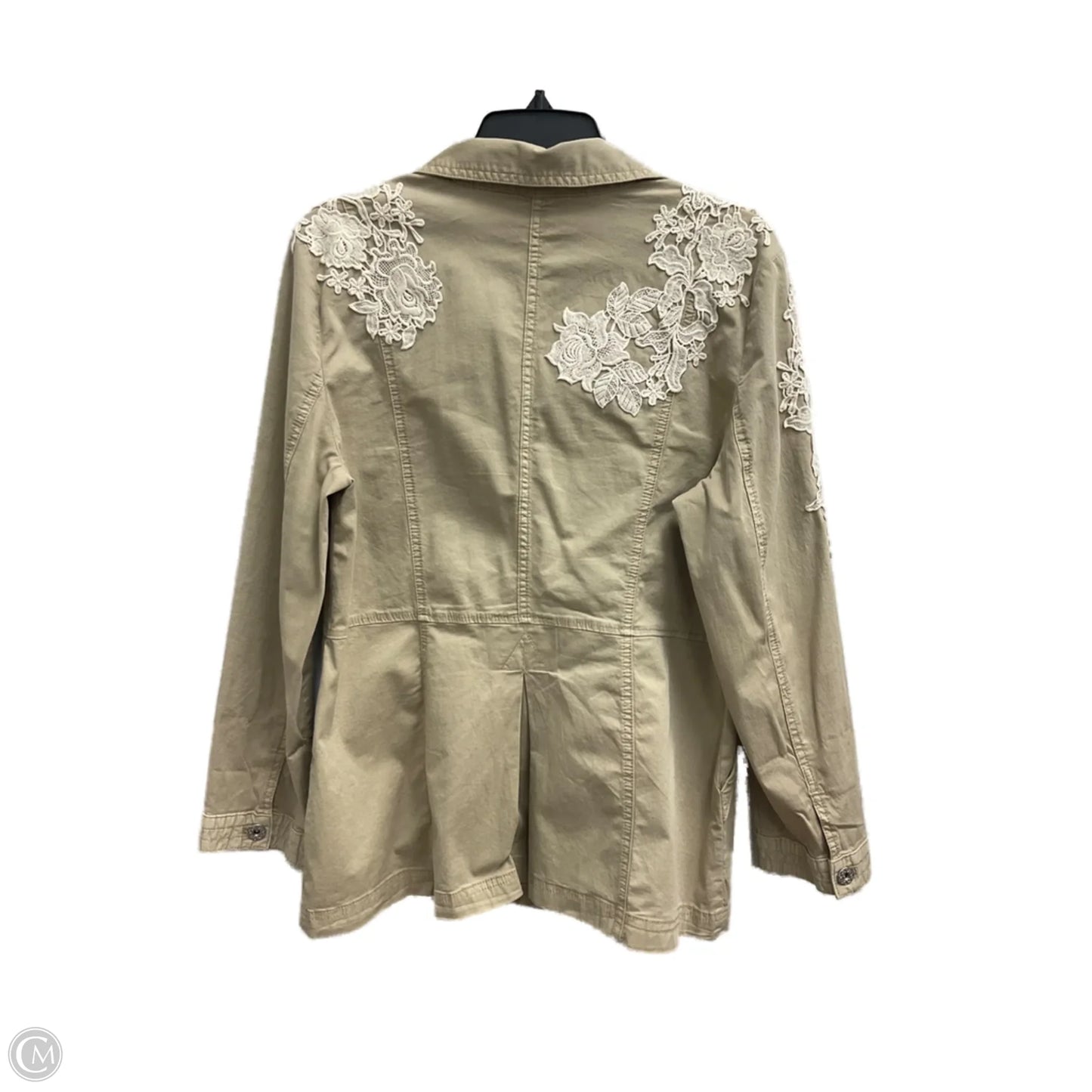 Jacket Other By Chicos In Tan & White, Size: M