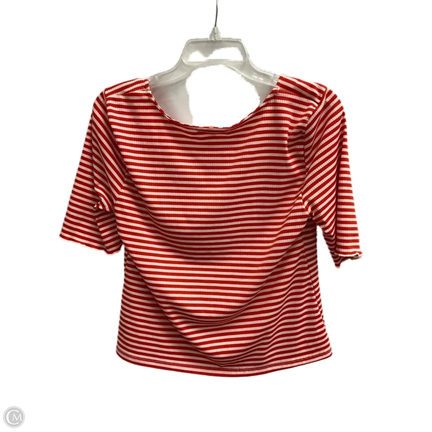 Top 3/4 Sleeve By Copper Key In Red & White, Size: L
