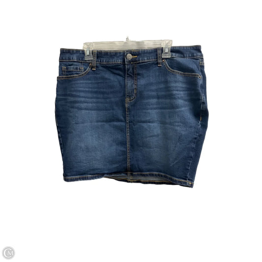 Skirt Mini & Short By Torrid In Blue Denim, Size: 16