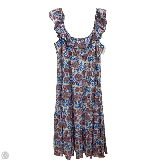 Dress Casual Maxi By J. Crew In Blue & Pink, Size: L