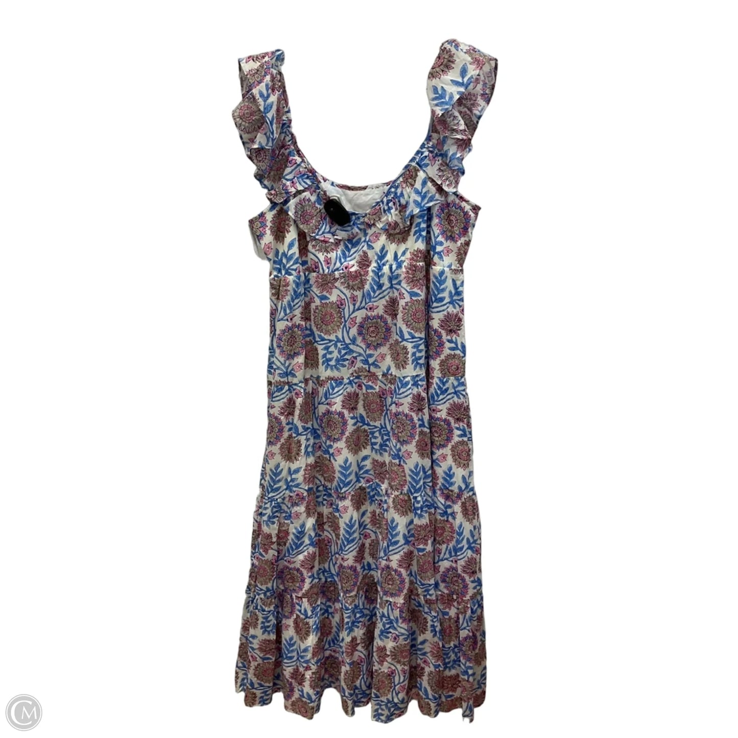 Dress Casual Maxi By J. Crew In Blue & Pink, Size: L