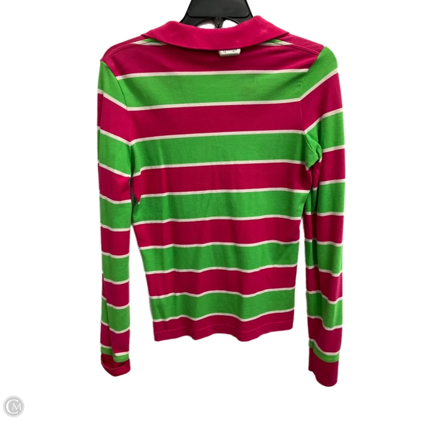 Top Long Sleeve Designer By Lilly Pulitzer In Green & Pink, Size: S