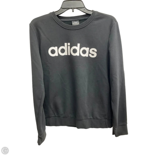 Sweatshirt Crewneck By Adidas In Black, Size: M