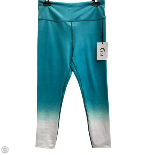 Athletic Leggings By Zyia In Blue & White, Size: 12