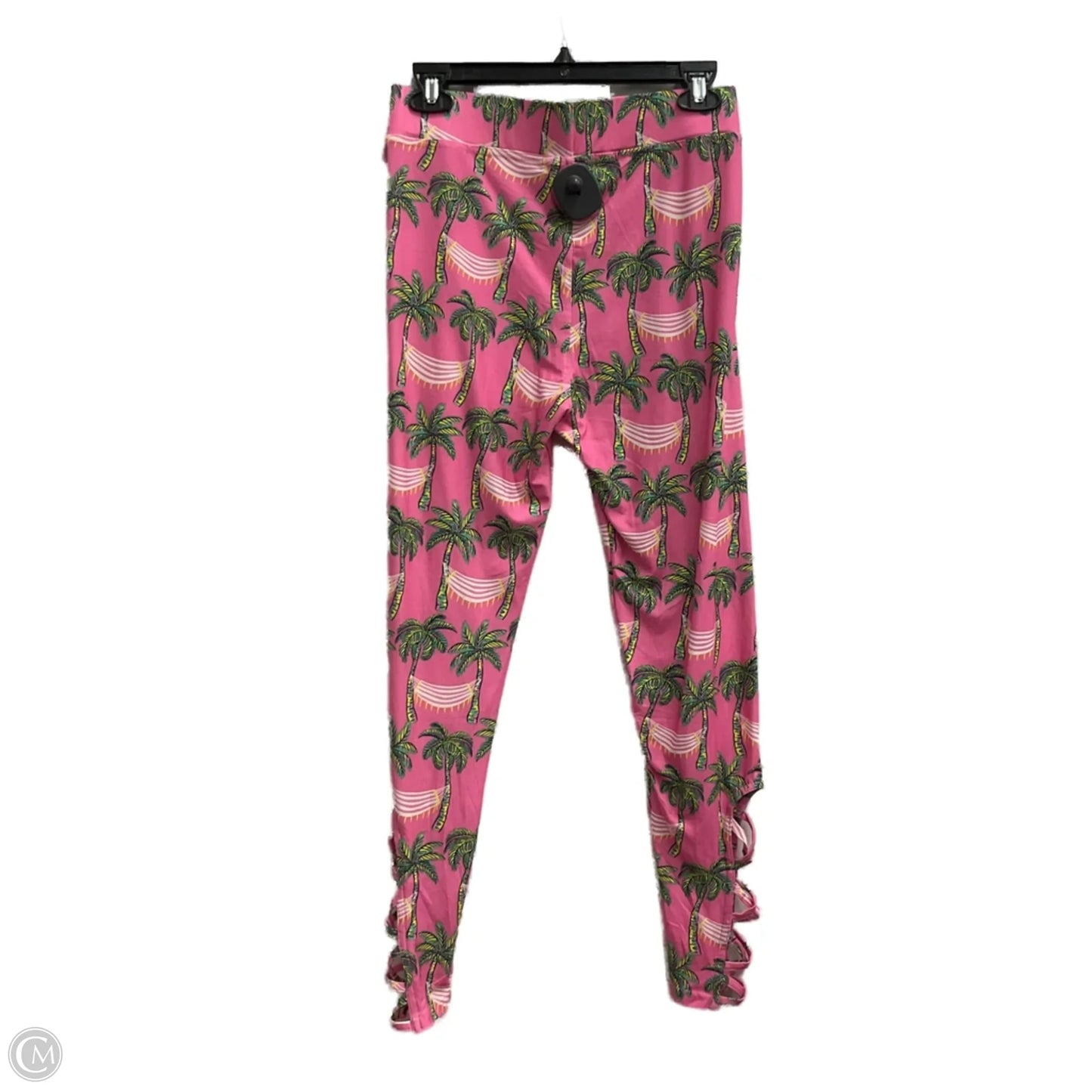 Pants Leggings By Simply Southern In Green & Pink, Size: Osfm