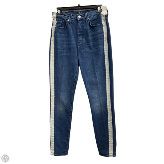 Jeans Skinny By 7 For All Mankind In Blue Denim, Size: 6