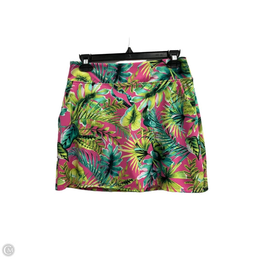 Athletic Skort By Tommy Bahama In Green & Pink, Size: S