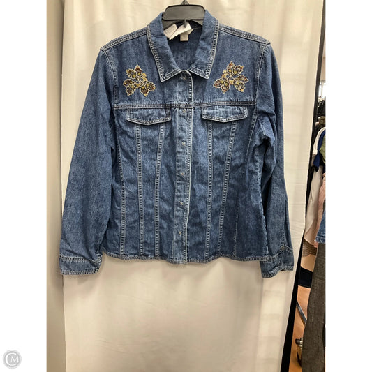 Jacket Denim By Christopher And Banks In Blue Denim, Size: Xl