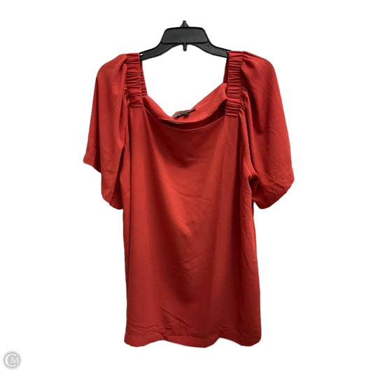Top Short Sleeve By Papermoon In Red, Size: 1x
