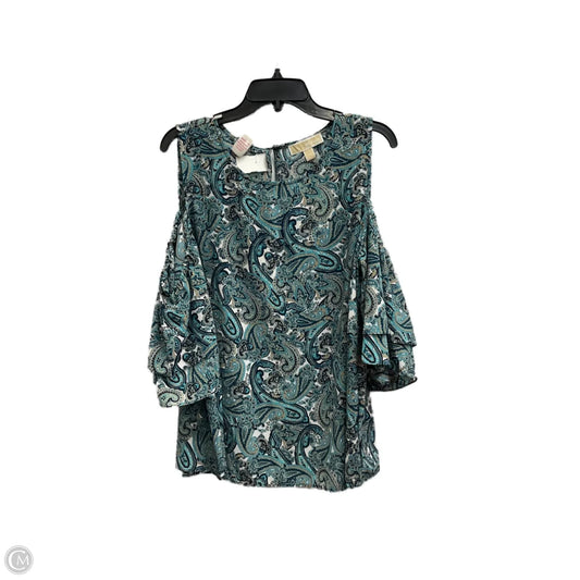 Top Short Sleeve By Michael By Michael Kors In Blue, Size: 1x