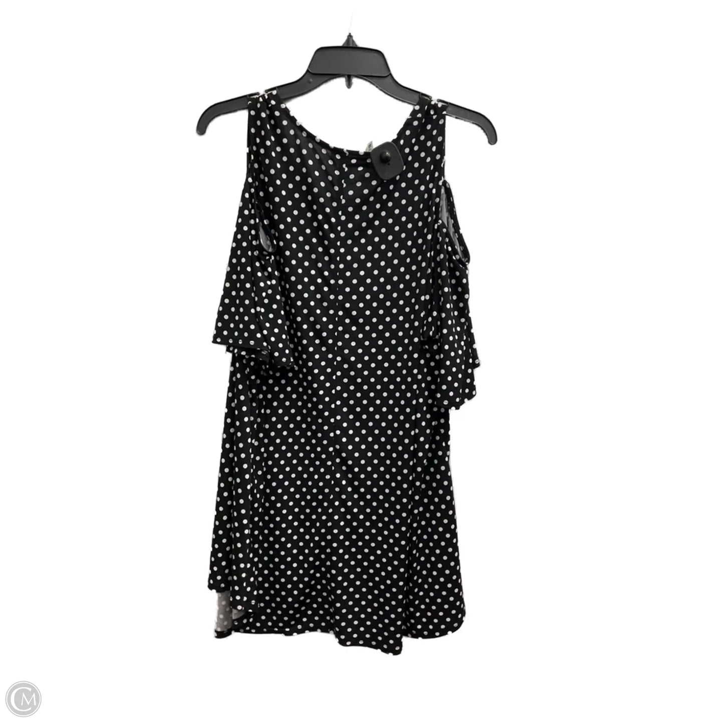 Top Short Sleeve By Karen Kane In Black & White, Size: 1x