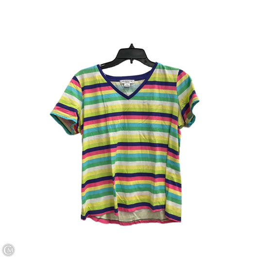 Top Short Sleeve By Liz Claiborne In Striped Pattern, Size: Xlp