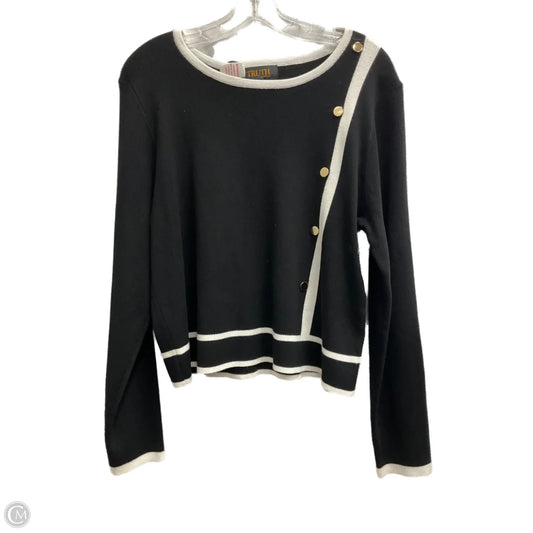 Top Long Sleeve By Truth In Black & White, Size: Xl