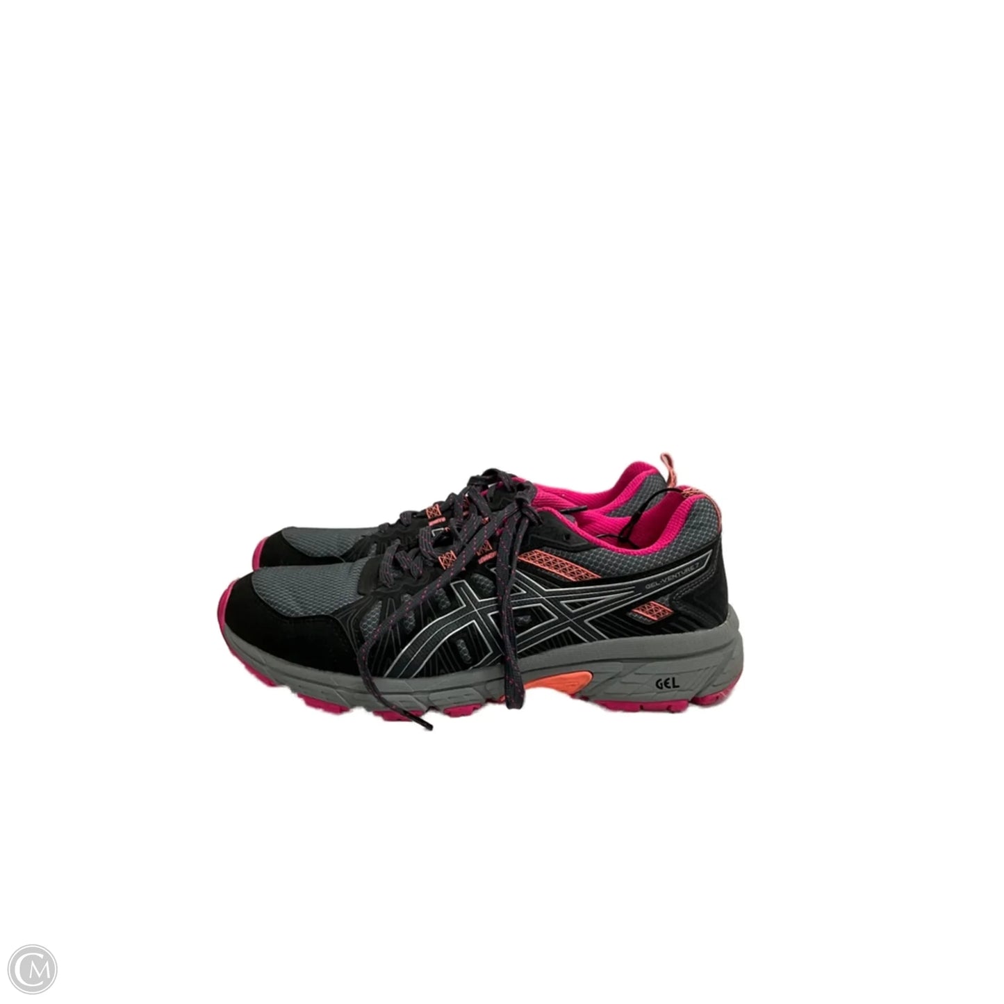 Shoes Athletic By Asics In Grey & Pink, Size: 8