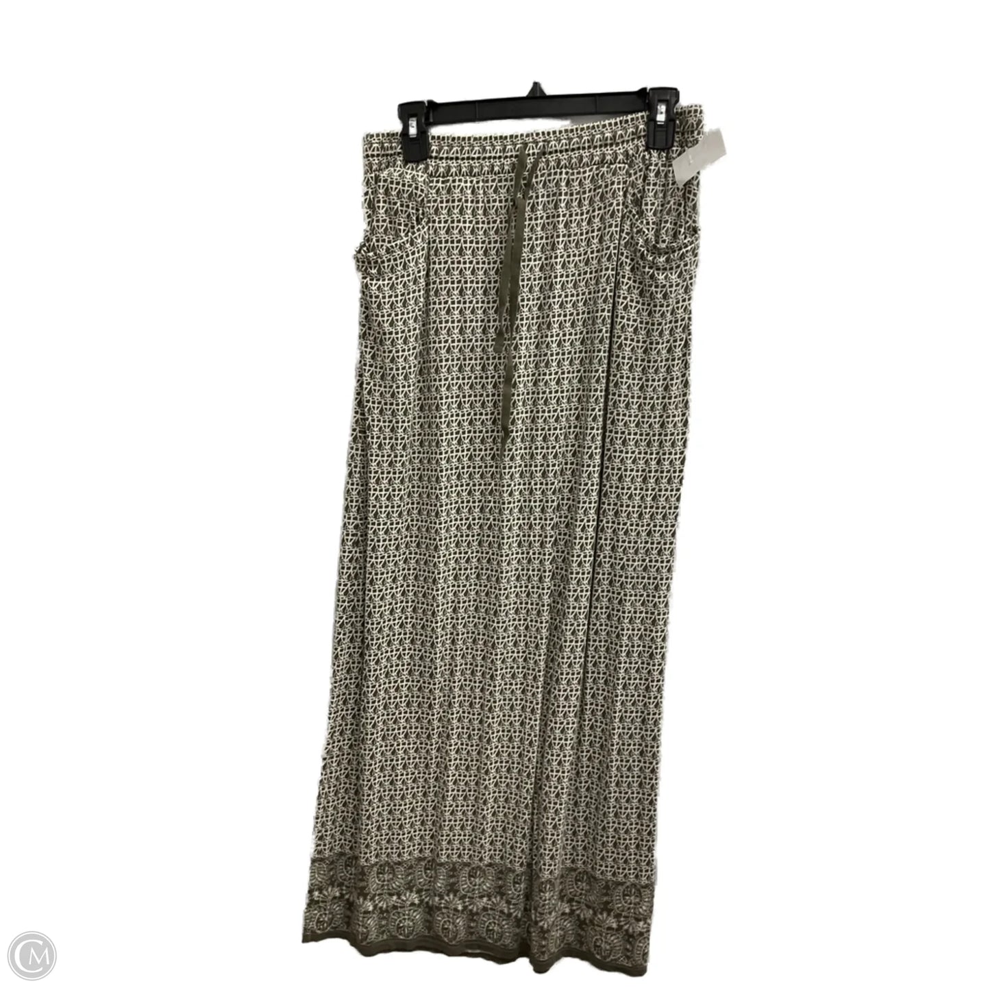 Skirt Maxi By Max Studio In Green & White, Size: S
