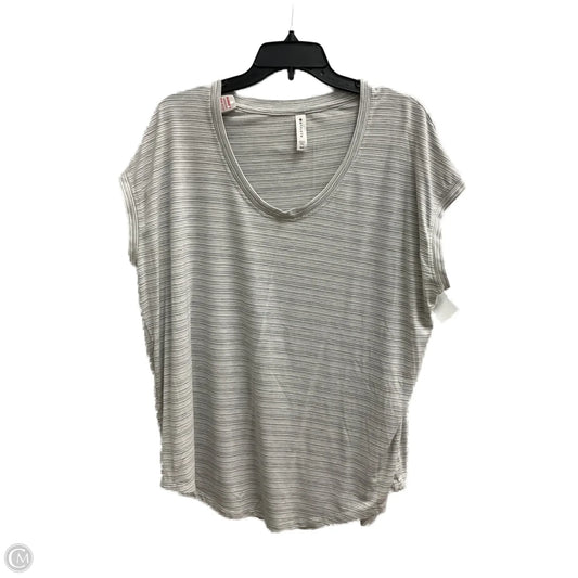 Athletic Top Short Sleeve By Athleta In Grey, Size: Xl