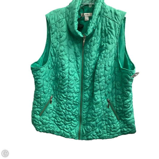 Vest Puffer & Quilted By Cj Banks In Green, Size: 2x