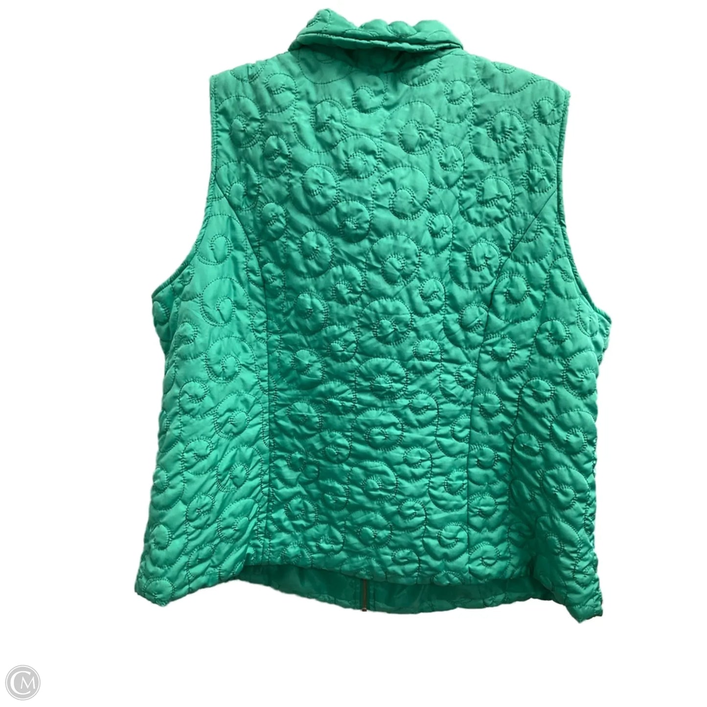 Vest Puffer & Quilted By Cj Banks In Green, Size: 2x