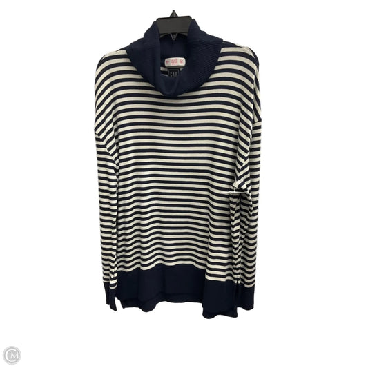 Sweatshirt Collar By Gap In Blue & White, Size: L