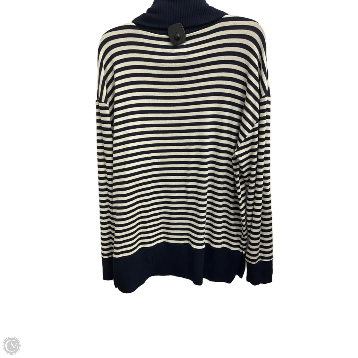 Sweatshirt Collar By Gap In Blue & White, Size: L