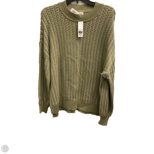 Sweater By Bke In Green & White, Size: M