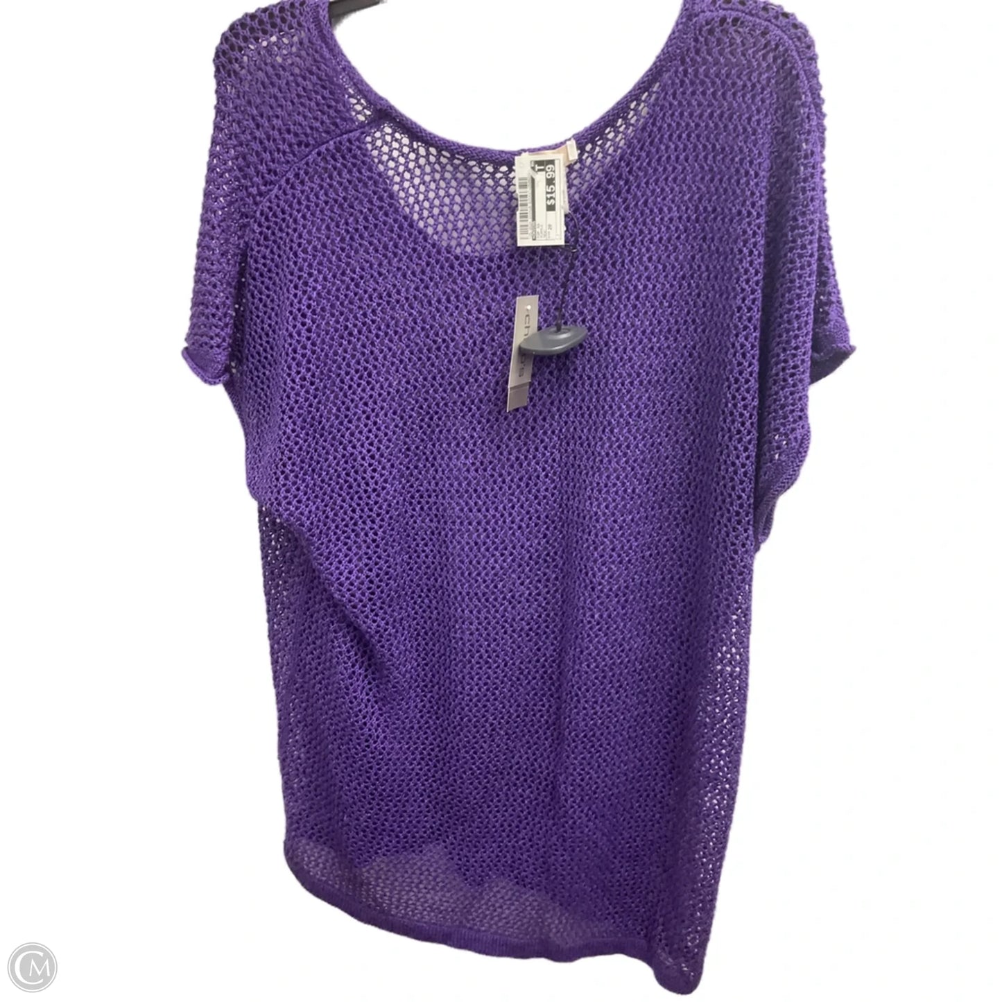 Top Short Sleeve By Chicos In Purple, Size: 20