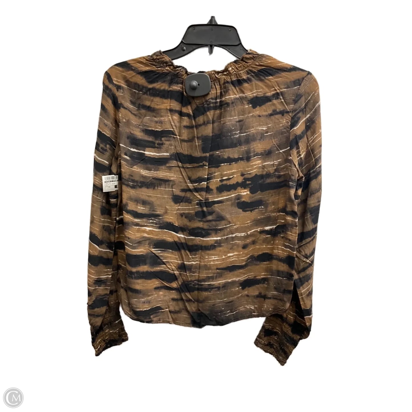 Top Long Sleeve By Cloth & Stone In Black & Brown, Size: Xs