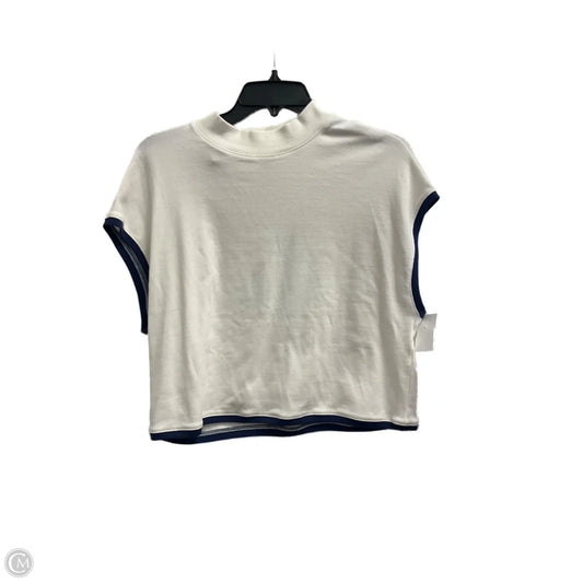 Top Sleeveless By Maeve In Blue & White, Size: L