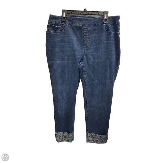Jeans Cropped By Chicos In Blue Denim, Size: 18