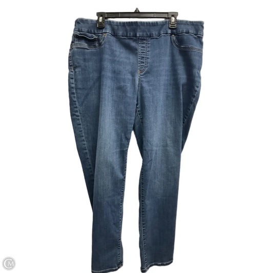 Jeans Cropped By Chicos In Blue Denim, Size: 18