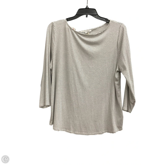 Top 3/4 Sleeve By Green Envelope In Black & White, Size: L