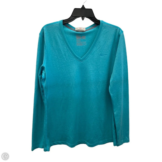 Athletic Top Long Sleeve Crewneck By Nike Apparel In Blue, Size: L