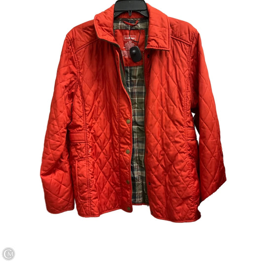 Jacket Puffer & Quilted By L.l. Bean In Orange, Size: Lp