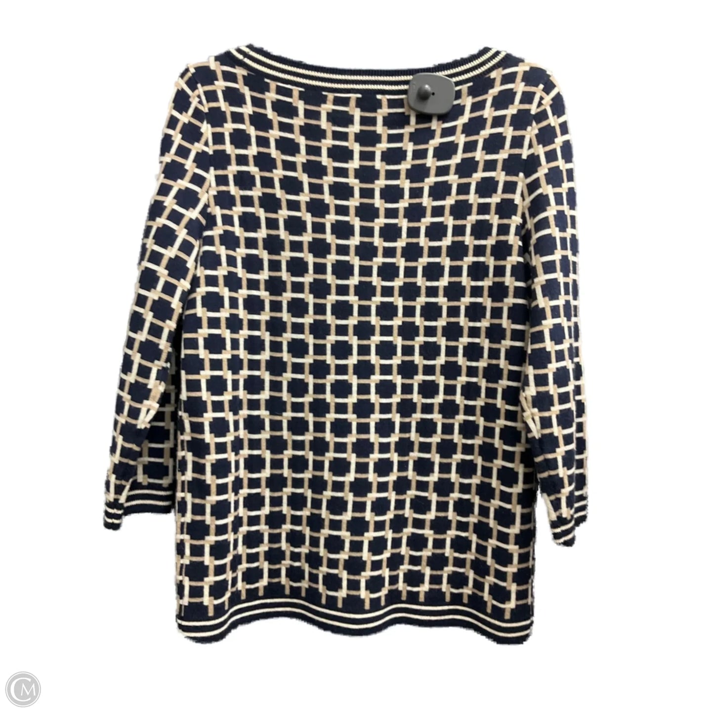 Sweater By Talbots In Blue & Brown, Size: M