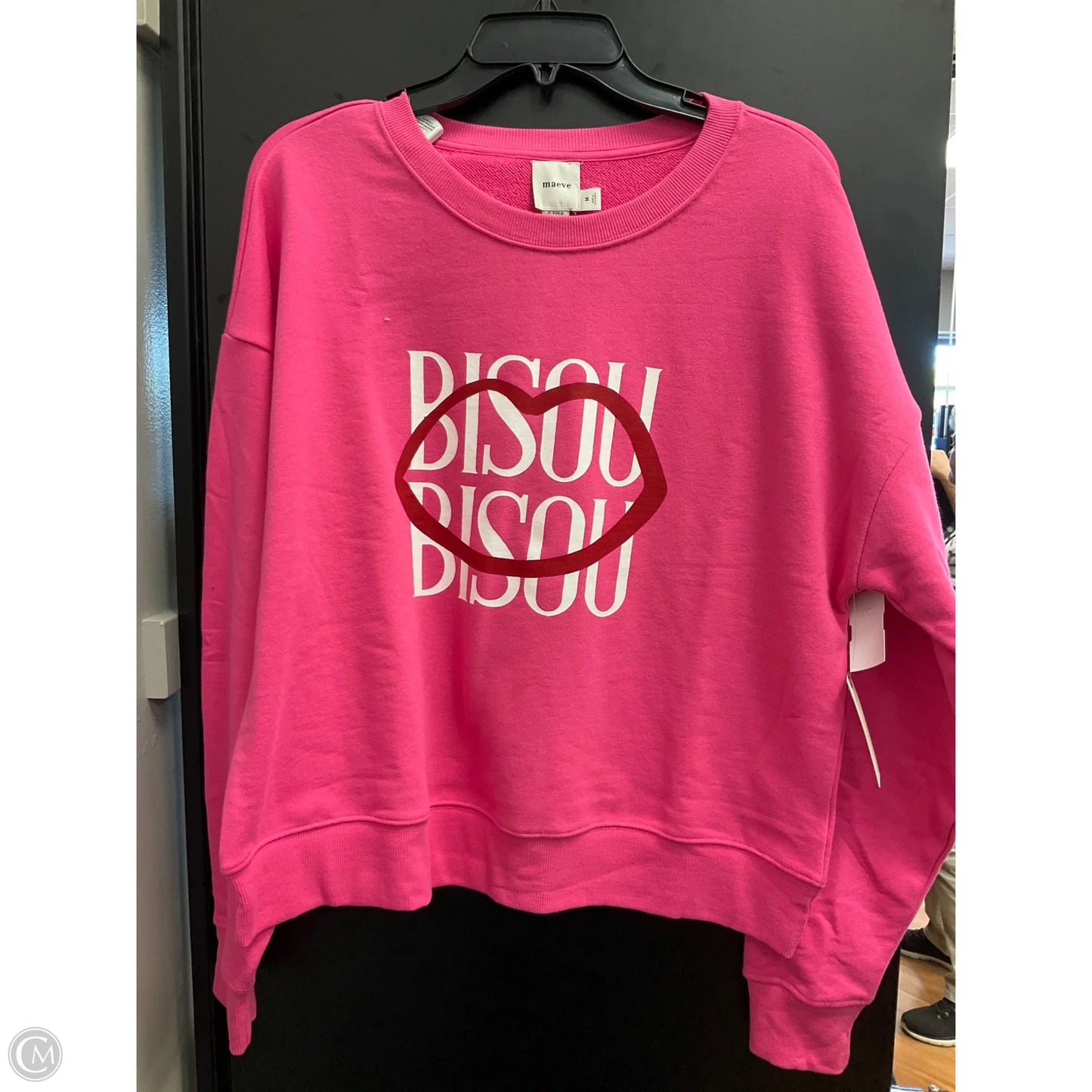 Sweatshirt Crewneck By Maeve In Pink, Size: M