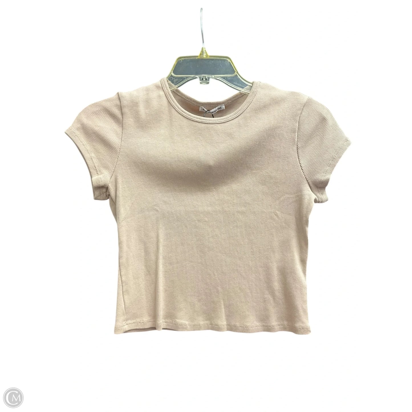 Top Short Sleeve By Reformation In Beige, Size: M
