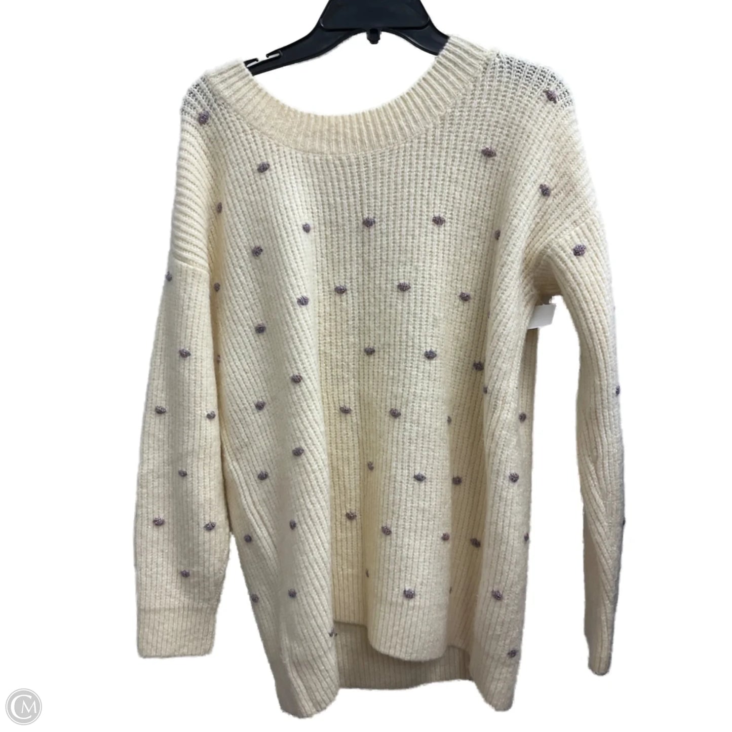 Sweater By Lou And Grey In Cream & Purple, Size: S