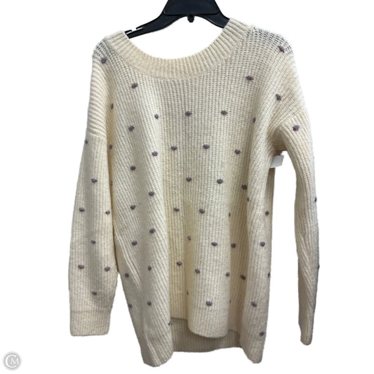 Sweater By Lou And Grey In Cream & Purple, Size: S