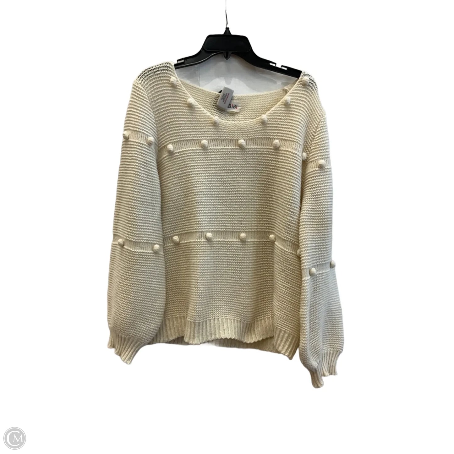 Sweater By Bibi In Cream, Size: Xl