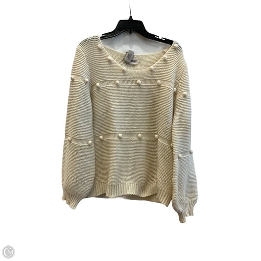 Sweater By Bibi In Cream, Size: Xl