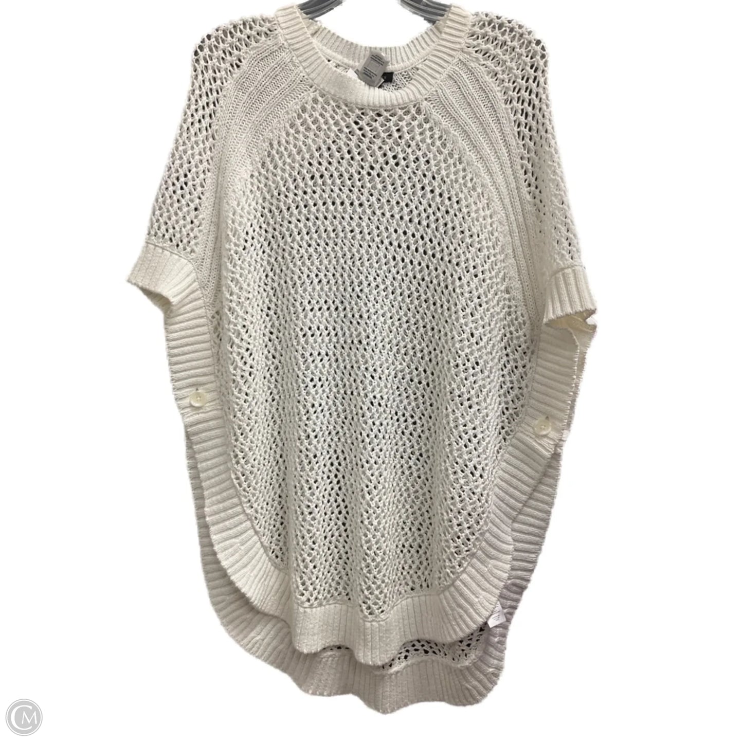 Poncho By Talbots In White, Size: Xs