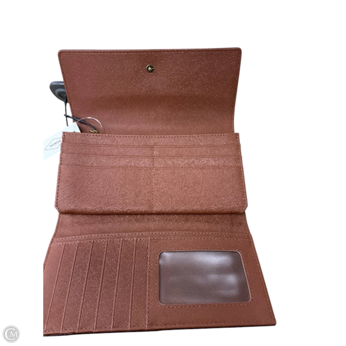 Wallet Leather By Fossil, Size: Medium