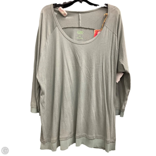 Top 3/4 Sleeve By Logo In Green, Size: 3x